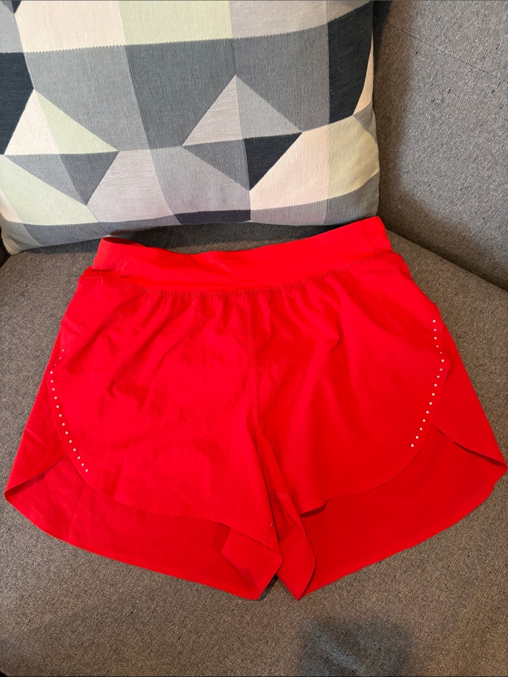 Lululemon Fast and Free High-Rise Classic Short 3" in Oxford Red